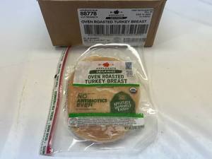 lot 340 image: D. 12x 6oz Applegate Organics Oven Roasted Turkey Breast Best by 02142024