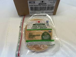 lot 341 image: D. 12x 6oz Applegate Organics Oven Roasted Turkey Breast Best by 02142024