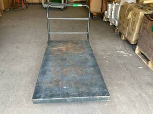lot 2 image: Metal Flat Bed Cart