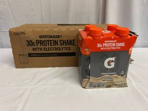 lot 12 image: MM. 3x 4pack Gatorade Protein Shake-Vanilla