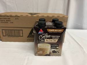 lot 15 image: MM. 3x 4pack Atkins Shakes-Ice Coffee Caf au Lait Best by 05222024