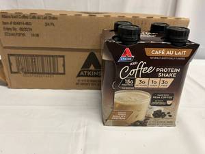 lot 17 image: MM. 3x 4pack Atkins Shakes-Ice Coffee Caf au Lait Best by 05222024