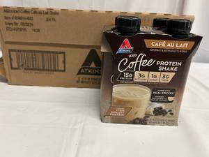 lot 19 image: MM. 3x 4pack Atkins Shakes-Ice Coffee Caf au Lait Best by 05222024