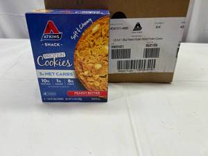 lot 26 image: MM. 6x 4-1.38oz Atkins Peanut Butter Cookies Best by 05212024