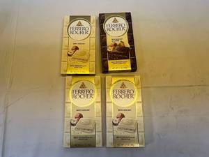 lot 92 image: OO. 4x 3.1oz Ferrero Rocher Bars