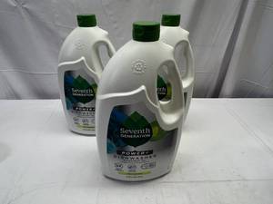 lot 95 image: SSS. 3x 45oz Seventh Generation Power Dishwasher Detergent Gel
