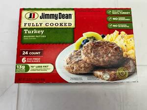 lot 152 image: A. 24ct Jimmy Dean Turkey Sausage Patties