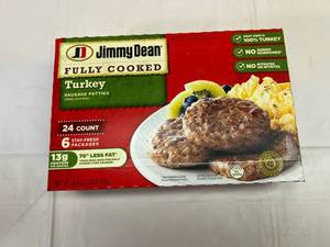 lot 155 image: A. 24ct Jimmy Dean Turkey Sausage Patties