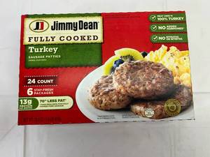 lot 156 image: A. 24ct Jimmy Dean Turkey Sausage Patties