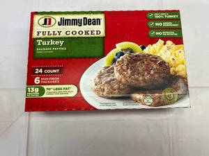 lot 160 image: A. 24ct Jimmy Dean Turkey Sausage Patties