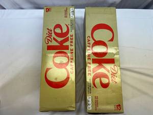 lot 198 image: 2x 12-12oz Cans Caffeine Free Diet Coke