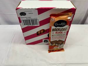 lot 208 image: II. 12x 6.4oz Rock Lea Road Milk Chocolate Block Best by 02032024