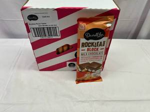 lot 209 image: II. 12x 6.4oz Rock Lea Road Milk Chocolate Block Best by 02032024