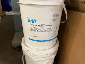 lot 231 image: 35lb Brill Vanilla Light N Fluffy Buttercreme Frosting Best by 04172024