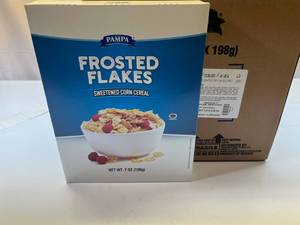 lot 261 image: 12x 7 oz Pampa Frosted Flakes