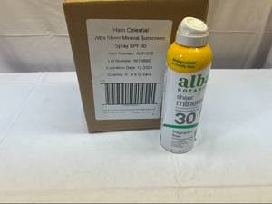 lot 444 image: 6x 5fl oz Alba Sheer Mineral Sunscreen Spray 30 SPF