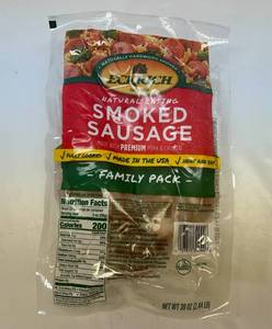 lot 383 image: G. Eckrich Smoked Sausage-2.44lb Family Pack Best by 02132024