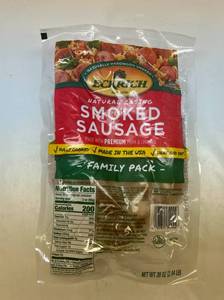 lot 385 image: G. Eckrich Smoked Sausage-2.44lb Family Pack Best by 02132024