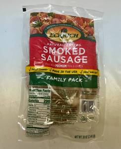 lot 386 image: G. Eckrich Smoked Sausage-2.44lb Family Pack Best by 02132024