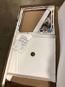 Durastall 32 in. x 32 in. x 75 in. Shower Stall with Standard Base in White Customer Returns See Pictures