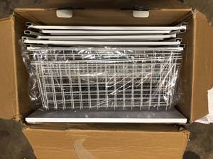 Everbilt 34.76 in. H x 17.13 in. W White Steel 5-Drawer Close Mesh Wire Basket Customer Returns See Pictures
