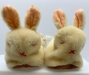 lot 105 image: LILLIAN VERNON Mohair Bunny Baby Slippers