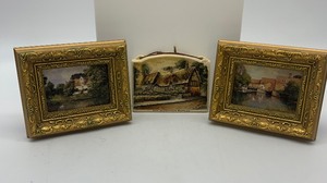 lot 68 image: Miniature Art including Ornate Framed Pictures - IVOREX - England