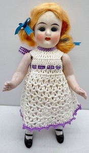 lot 7 image: Antique Miniature LIMBACH Bisque Doll - German 6343