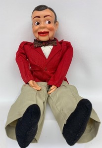 lot 156 image: Vintage VENTRILOQUIST Doll - Red Jacket and Bow Tie