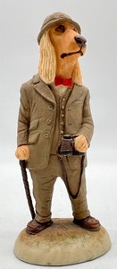 lot 182 image: COUNTRY COMPANIONS FIGURINES - Robert Harrop Designs - England - Cocker Spaniel Bird Watcher
