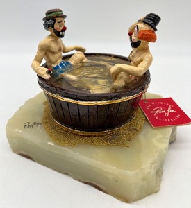 lot 14 image: RON LEE - Two Hobo Clowns in a Tub Collection - Signed - 24K