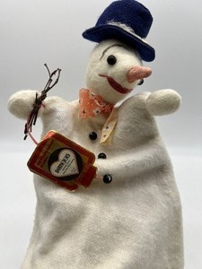 lot 196 image: Vintage KUNSTLER Puppet - Snowman - Germany