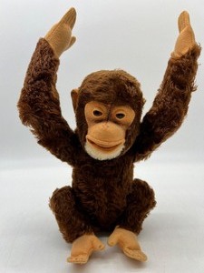 lot 208 image: Vintage STEIFF Jointed Plush Monkey - JOCKO - No Tag