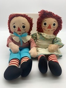 lot 261 image: Vintage RAGGEDY ANN & ANDY - Andy in Teal Blue 