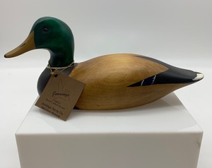 lot 238 image: WOOD Hand Carved Jennings Duck Decoy