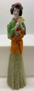 lot 241 image: Vintage Antique Porcelain Geisha Doll Garment Broom Whisk