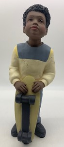 lot 279 image: AFRICAN AMERICAN Boy with Skateboard