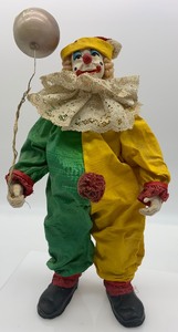 lot 300 image: VINTAGE Paper Mache Clown