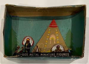 lot 173 image: Vintage Miniature Britains - Herald Series Set 4510 -  Wild West Encampment