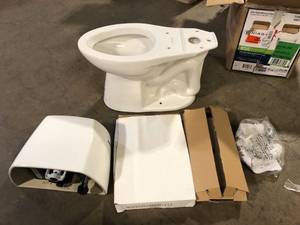 Niagara Stealth Stealth 2-Piece 0.8 GPF Ultra-High-Efficiency Single Flush Elongated Toilet in White, Seat Included   Customer Returns See Pictures