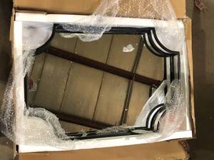 StyleWell Medium Rectangle Black Dimensional Classic Mirror with Deep-Set Frame (30 in. H x 20 in. W) Customer Returns See Pictures