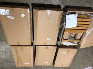6 Pieces of Winado Natural Stained Folding Wood Adirondack Chair Customer Returns See Pictures