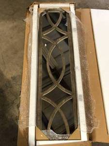 Large Rectangle Brown Classic Mirror (47.24 in. H x 11.73 in. W) by Kate and Laurel  Customer Returns See Pictures