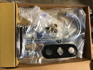 Phiestina Single-Handle Chrome Centerset 4 n. Utility Sink Laundry Faucet, with Rotatable Swivel Spout and Threaded EndCustomer Returns See Pictures