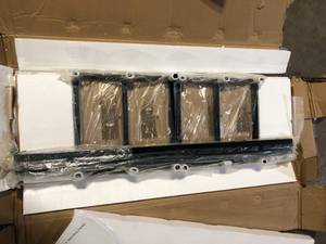 Facto 47.2 in. White Faux Marble TV Stand Fits TVs up to 50 in. Customer Returns See Pictures
