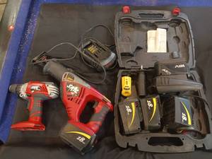 Various Battery Operated Tools - Includes 5 Batteries & 2 Chargers
