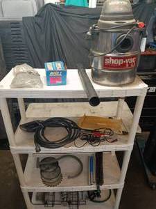 Shelf, Shop Vac, Tools and more