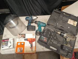 Battery Powered Drills - Porter Cable and Various Other Brands