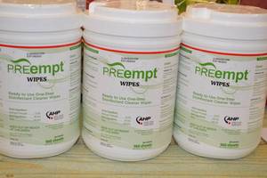 3ct Container of PreEmpt Disinfectant Wipes