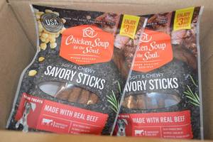 NEW - 8ct Pack of Chicken Soup for the Soul Dog Treats - Soft & Chewy Savory Sticks Beef Flavor